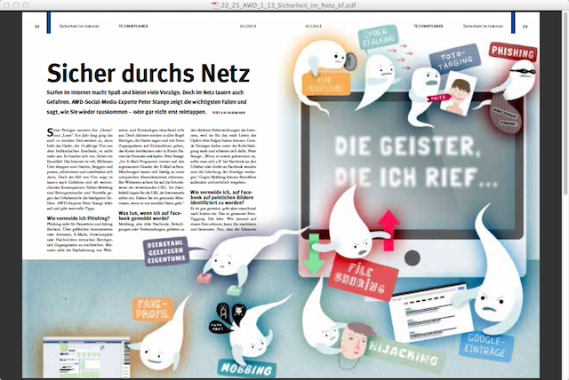 November 2012 Kunde: finanzplaner (Swiss Life-Kundenmagazin) Aufgabe: Beitrag „Sicher durchs Netz“, Autor (Recherche, Text)