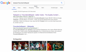 Testspiel oder Freundschaftsspiel