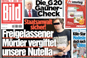 Nutella auf der Bild-Titelseite