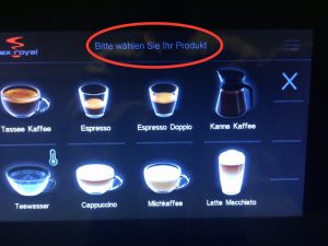 Kaffeemaschine-Menu-betexten