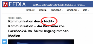 Nicht-Kommunikation heißt schweigen