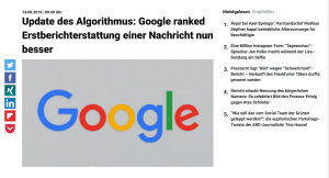 Rankt stimmt grammatisch, Englisch ist ranked richtig..