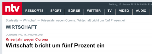 Illustration der Schlagzeile über den Rückgang