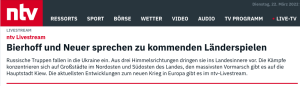 Sprechen zu Länderspielen (Bildschirmfoto Ntv)