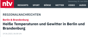 Bildschirmfoto der Schlagzeile