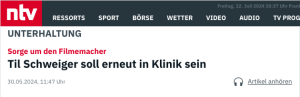 Bildschirmfoto von ntv mit Fragen in Überschriften